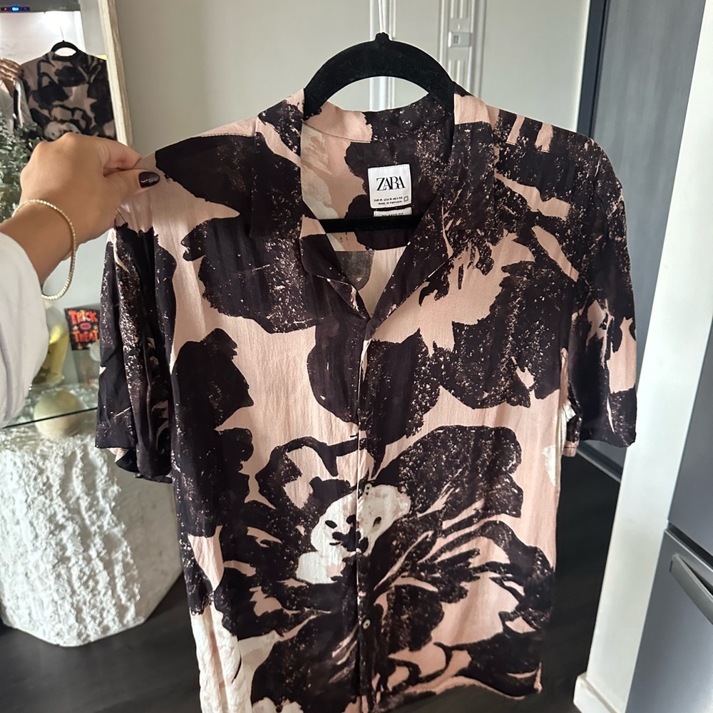 zara button down
